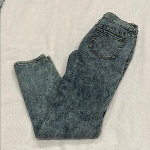 Jou Jou Premium Gray/Green Acid Wash Denim Jeans